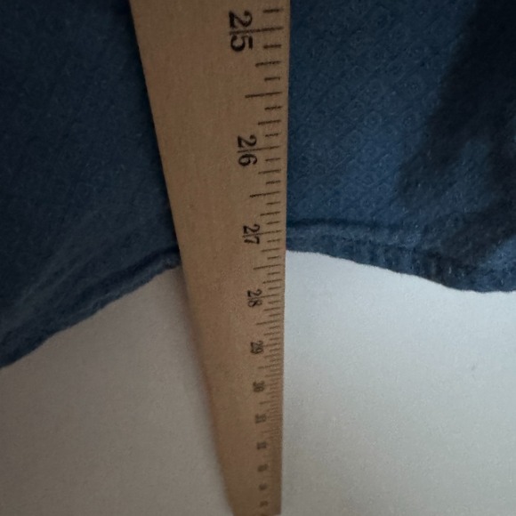 Corridor NYC Shirt Mens Small Blue Short Sleeve Geometric Woven Knit Huckberry - Picture 8 of 8